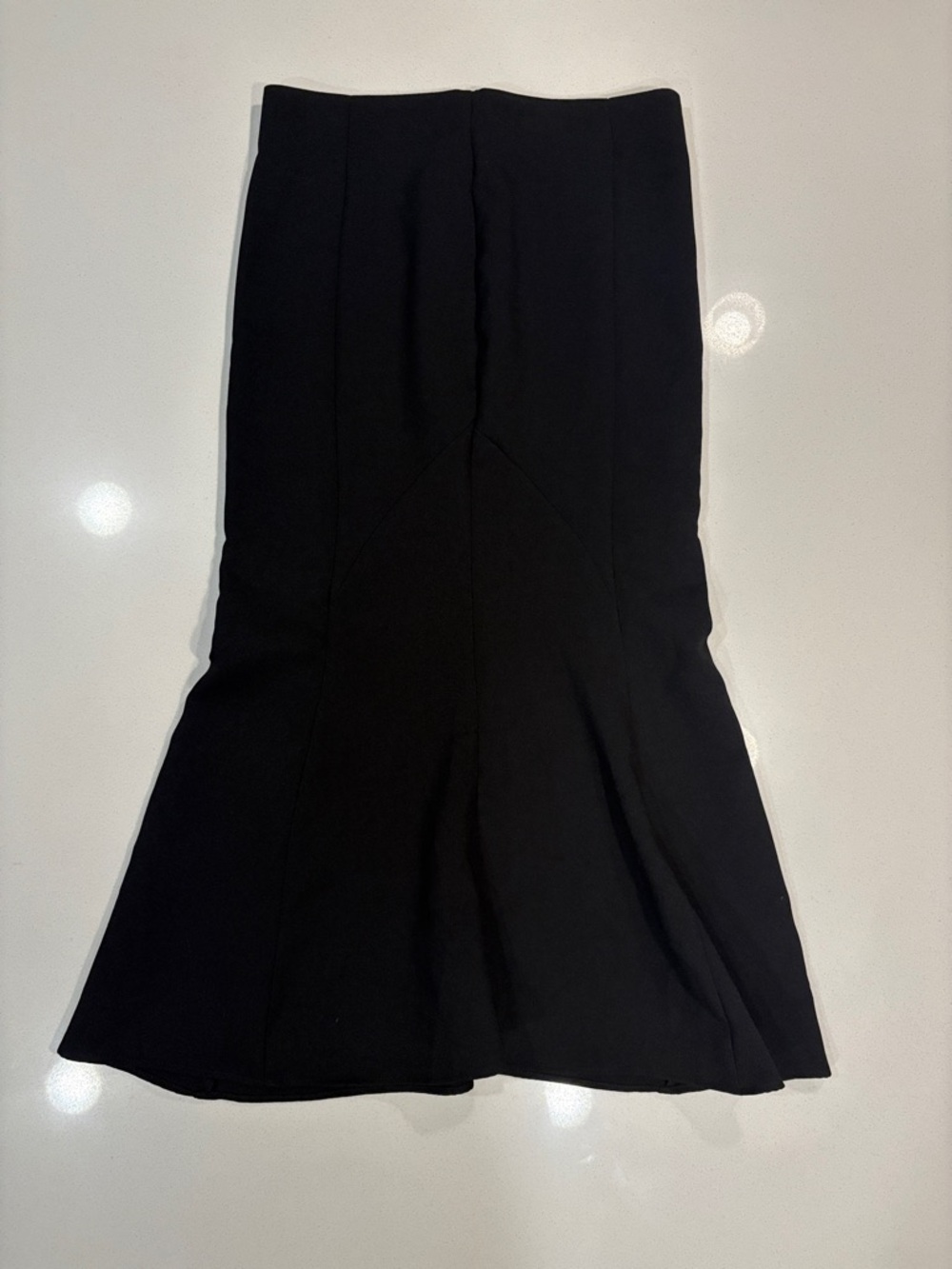 Zara Black A-Line Flared Midi Skirt